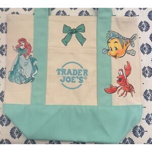 Disney Ariel Flounder and Sebastian Green Custom Made Trader Joes Mini Tote